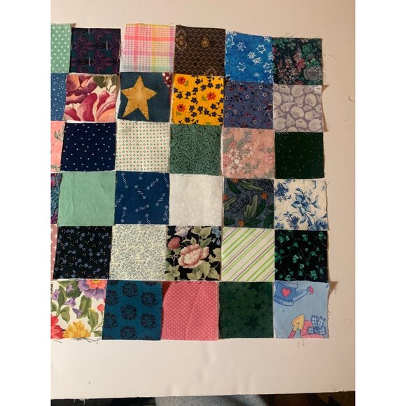 Patchwork Quilting Squares Lot 120 Pieces 2.5" Mixed Patterns & Colors Cotton Fa - Picture 5 of 7